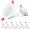 ChangM - 7W Faretti LED da Incasso, Bianco caldo 2700K, AC 220-240V Luci da incasso,Slim Bianca Downlights, Diametro Foro 68-80mm, Set di 6