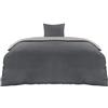 Utopia Bedding Copripiumino Singolo - Microfibra Copripiumino 135x200cm + Federa 80x80cm - Grigio Scuro/Grigio Chiaro
