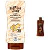 Hawaiian Tropic Silk Lozione solare idratante, SPF 30, 180 ml, Confezione da 1 & TROPICAL TANNING OIL SPF 0 DARK, Olio solare - 200 ml