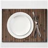 Comart - Tovaglietta Americana Bamboo Edge - Set 4 Tovagliette 30x45 cm - Lavabili - Resistenti al Calore - per Colazione, Pranzo - Eleganti Sottopiatti - Eco friendly in Bambù - Colore Chocolate