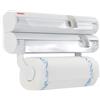 Leifheit Rolly Mobil ComfortLine Portarotoli con contenitore estraibile, Taglia rotoli carta con lame affilate, Portarotolo cucina per 3 rotoli