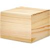 Glorex Scatola in legno naturale, 10,5 x 10,5 x 8 cm