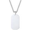 PROSTEEL Collana Uomo, Collana Militare Personalizzata, Piastrine Dog Tag, Incisione Laser, Catena Palla 55+5 CM, Ciondolo Targhetta dell'Esercito, Militare ID Targhetta(con Confezione)