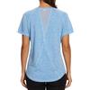 Gyabnw Maglietta Sportiva Donna T-shirt Sportiva da Donna Manica Corta Maglia Palestra DonnaTop Fitness Yoga Jogging Running Yoga B-Bu,XL