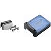 Panasonic WES9020Y1361, Testina di Ricambio per Rasoi Elettrici Uomo ES8249/ES8243, Set Lamina Esterna + Lama Interna Originale & PAN-WES035K503, Cartuccia di Pulizia, Colore Nero