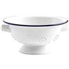 Dunlevy Scolapasta smaltato 24 cm bianco retrò cucina doppio manico base colino pasta insalata scolapasta scolapasta scolapasta
