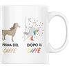 Vulfire Tazza in Ceramica da 270 ml, Idea Regalo Unicorno, Super Mamma, Amica, Sorella, Tazza Colazione Personalizzata, Tazze Divertenti