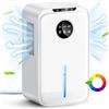 WAROUS Deumidificatore Casa 2500ML Deumidificatore Portatile Con Tubo di Scarico,Sonno Silenzioso Timing 8/12/24H Luci LED 7 colori Spegnimento Automatico,Per la Casa,Bagno,Cabina Armadio,RV