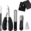 JSTHHTT set tagliaunghie per dita e piedi, tagliaunghie set professionale, tagliaunghie per anziani unghie spesse, set manicure professionale, tagliaunghie per unghie incarnite e spesse (nero)