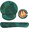 Catime Set di Tappetini per Mouse 3 in 1, Tappetino Mouse Poggiapolsi + Appoggio per Polsi da Tastiera + Sottobicchiere, Mouse Pad Ergonomico per Computer Ufficio Casa Gioco, Facile Digitazione (A)