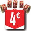 Affichesstore 30264 - Rotolo di 500 etichette adesive 4€ - Formato quadrato 35 x 35 mm - Lucidi - Adesivi - Prezzi rotondi Euro