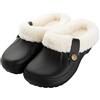CELANDA Pantofole Invernali Donna Uomo Zoccoli e Sabot Unisex Ciabatte da casa Impermeabile Antiscivolo Scarpe da Giardino All'aperto/Interno Nero A 39/40 EU