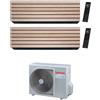 Toshiba Climatizzatore Condizionatore Toshiba Dual Split Inverter serie Daiseikai 10 Wood 9000+18000 Btu Con RAS-2M18G3AVG-E Gas R-32 Wi-FI Integrato A+++/A++