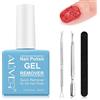 Cacukn Magic Solvente per Smalto Semipermanente, Remover Semipermanente Unghie Gel Shellac, Rimuovi in 5 Minuti, Non fa Male Alle Unghie, Con Lime per Unghie e Raschietti per Smalto e Spingi Cuticole, 1 Pcs
