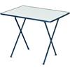 Dajar 59996 Tavolo Pieghevole Blu 60 x 80 cm Patio, Bianco Blu, 80 x 60 x 64 cm