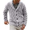 HEONSATI Giacca da Uomo di Lana sul Davanti Elegante Cappotti a Maniche Lunghe Taglie Forti Lavorato Cappotto Zip Up Caldo Sweatshirt in Maglia Slim Giacche Maglia Calda Cardigan Uomo Lana Leggero