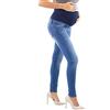 MAMAJEANS Milano - Jeans Premaman Donna Basic, Super Elasticizzato e Comodo, Pantaloni Skinny, Abbigliamento per Ogni Fase della Gravidanza (42 - S, Hige Chiaro)