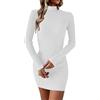 Fulidngzg Abiti Invernali Donna, Elegante Maglia Autunno Vestito Corto Mini Tubino Sexy Curvy Abiti Cotone Vestiti Morbido