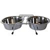 ICA cad2140 Mangiatoia Doppio in Acciaio Inox Standard