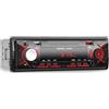 NHOPEEW 1 Din Autoradio con Bluetooth - Autoradio 1 Din Supporto Hands-Free/FM/Time Dispaly - Due porte USB, ricarica USB, ingresso AUX, retroilluminazione rossa