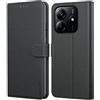 Leacckl Cover per Xiaomi Redmi Note 14 5G (Non per 4G), Custodia a portafoglio in Pelle PU Premium [Magnetica a Scatto] [Funzione Stand], Nero