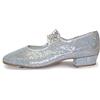 Roch Valley - Scarpe da Donna con Tacco Basso, Effetto Ologramma, Colore Argento, Taglia L