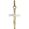 NKlaus ciondolo croce piccola 333 oro giallo crocifisso oro 8 carati 20x10mm 8007