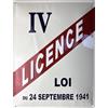 Antic Line Targa in metallo in rilievo Licenza IV 30 x 40 cm