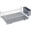 Sauvic Scolapiatti acciaio plastificato grigio (resina), piatto 38,5x25x12 cm