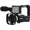 PAKJEL Videocamera Videocamera Full 4K Videocamere digitali professionali Streaming live Fotografia 18X Registratore Vlog Webcam Ultra HD Fotocamera digitale per vlogging ( Color : With Lens , Size : 32G SD