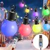 IRISECO 12.5M Colorato luci Lampadina all'aperto, Giardino Stringa luci Alimentato, 100LED + 20 Lampadine, IP65 Impermeabile Festone per la Festa (12 modalità USB)