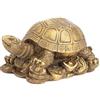 Leopacat Tartaruga Ottone, Tartaruga in Rame Tartaruga Longevity Tortoise Cinese Feng Shui God Turtle per Decorazione Domestica Ornamento Articoli da Arredamento da Collezione Ornaments