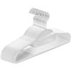 ABHENG Grucce in Plastica 20 Pezzi, Apertura a forma di U, Salvaspazio, Robusti e resistenti, Antiscivolo, con gomma e barra orizzontale, Gancio girevole 360°, 41.5 x 0.5 x 22.5 cm, Bianco, APY0420W