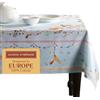 Maison d' Hermine Ibiza - Blue - Tovaglia in 100% cotone, per cucina, cena, tavolo, decorazione per feste, matrimoni, primavera/estate (rettangolare, 160cm x 220cm)