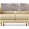 BOBASH 3pcs Divano Copertura Poggiatesta in Poliestere, Copridivano con Penisola 57x38cm, Antiscivolo, Antimacchia, Antipelo, Moderno, Chaise Longue Antigraffio, Grigio