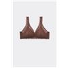 Tezenis Reggiseno Triangolo In Pizzo Riciclato Havana Donna Marrone