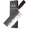 SHANGDAO 8.1 Meat Cleaver Knife - Hand-Forged Butcher Knife High Carbon Steel Kitchen Knife Full Tang Chef Knife, Professional Kitchen Knife with Wood Handle & Case