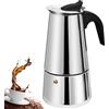 DITOSH 6 Tazze Stovetop Espresso Maker Moka Pot Espresso Maker in acciaio inox Percolator Italian Coffee Maker Capable Mocha Coffee Machine Cafe Classic Maker for Home e Camping 300ml 10oz