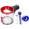 SQLJYU Accessori per il Coperchio Inferiore del Cestino Set per Dyson V7/V8, Contenitore per la Polvere Trasparente e di Alta Qualità, Include Prefiltro, 1 Postfiltro e 1 Spazzola per la Pulizia