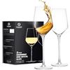 GLASKEY Set di 2 Bicchieri Calice Vino Rosso in Cristallo Soffiato a Bocca, 450 ml con Manico Lungo, Moderni, per Vini Rossi e Bianchi,Ideali per la casa, i ristoranti e le feste