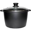 rukauf Pentola, 10 litri, in lega di alluminio, con rivestimento antiaderente, diametro: 28 cm, altezza: 20 cm, colore: nero