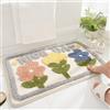 Trlyane Tappeto Bagno, Tappeto Bagno Antiscivolo, Tappeti Bagno Shaggy Tappetino Bagno Lavabile in Lavatrice per Vasca, Doccia e Bagno (Bella giornata, 50x80cm)