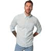 JP 1880 Camicia dalla vestibilità Moderna in Misto Lino con Maniche Lunghe e Colletto Button-Down Verde Grigio 4XL 782629432-4XL