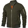 Hood Crew Giacca a vento da bomber da uomo, leggera, casual, elegante, con cerniera e tasche, Blu navy, L