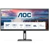 AOC V5 U34V5C/BK Monitor PC 86,4 cm (34") 3440 x 1440 Pixel UltraWide Quad HD LCD Nero