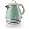 Ariete 2868 Bollitore Vintage, Capacità 1 L, Base Cordless 360°, Autospegnimento, 1630 W, Verde