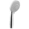 Cornat Doccetta Reina - Diametro testa 100 mm - Grigio/Cromato - 5 tipi di getto: normale, massaggio e getto morbido, anticalcare & risparmio acqua/soffione ECO per doccia e vasca da bagno /