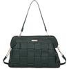 QUEEN HELENA Borsa Grande a Spalla con Tracolla Rimovibile Clutch Elegante Donna M9007 (Verde)