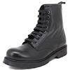 QUEEN HELENA Anfibi Stivaletti con Lacci Casual Donna QH20-003 (Nero, Sistema Taglie Calzature EU, Adulto, Donna, Numero, Media, 39)