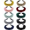 DRESHOW 10 Pezzi Boho Fasce per Capelli Donna, Larghe Capelli Elastica Annodato Fascia Cerchietti per Capelli Elastico Avvolto la Testa Contorta Accessori per Donna e Ragazza